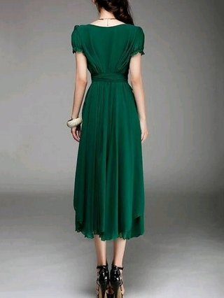 womens green holiday dress