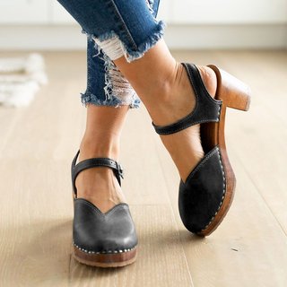 Popjulia Sandals Chunky Heel Vintage 