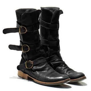 vintage adjustable buckle boots