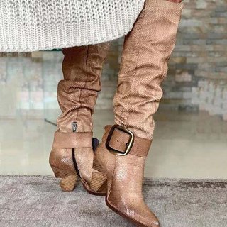 women vintage lace up boots european style bandage above knee boots